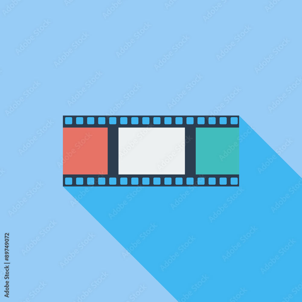 Film flat icon.
