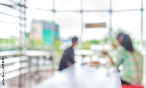 image of Coffee shop blur background with bokeh