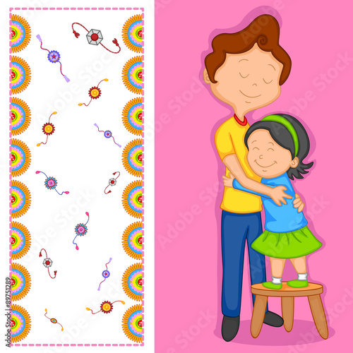 Brother and Sister in Raksha Bandhan