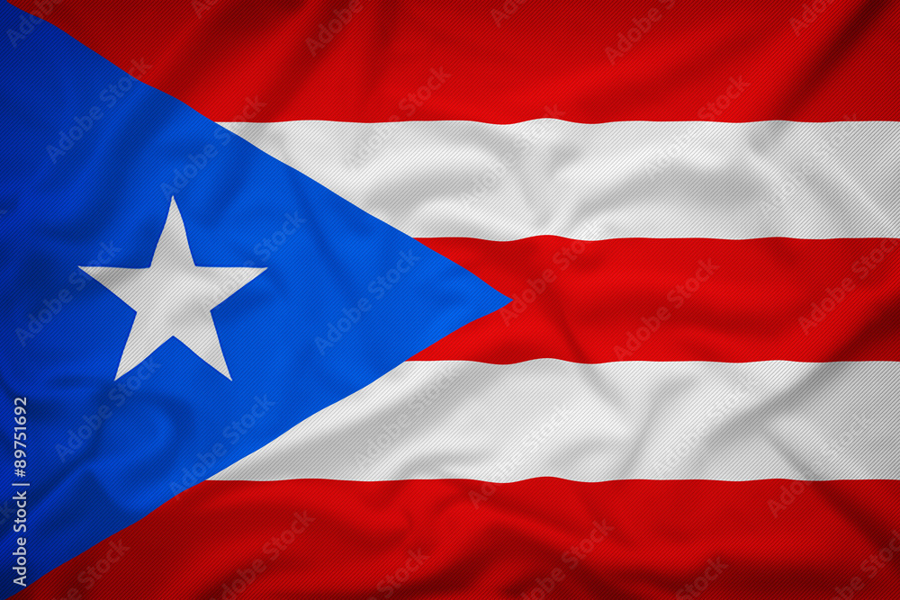Puerto Rico flag on the fabric texture background,Vintage style Puerto Rico flag on the fabric texture background,Vintage style