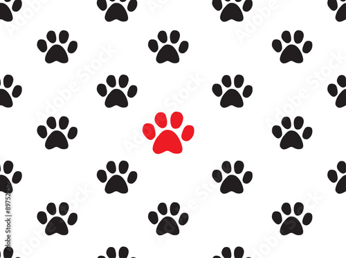 seamless animal footprint pattern