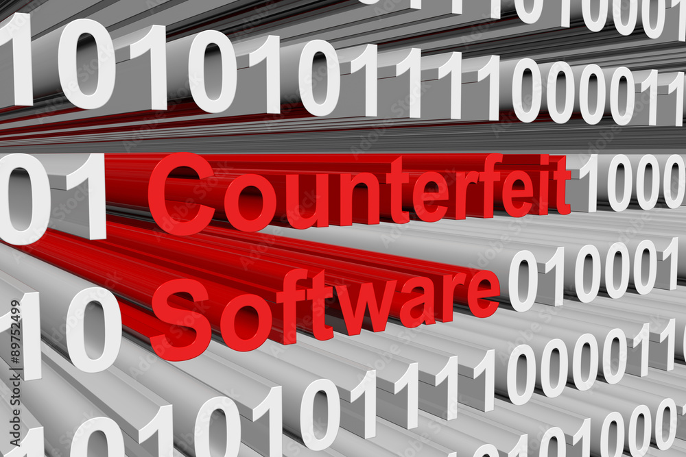 counterfeit software is presented in the form of binary code 