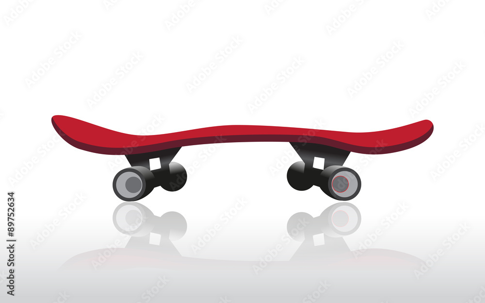 Illustration of skateboard