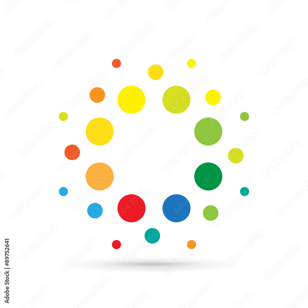Dotted icon logotype template background