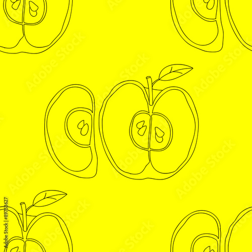 Seamless background with apples. 