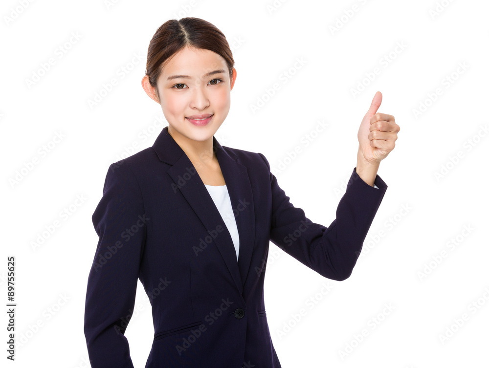 Asian young businesswoman with thumb up Asian young businesswoman with thumb up