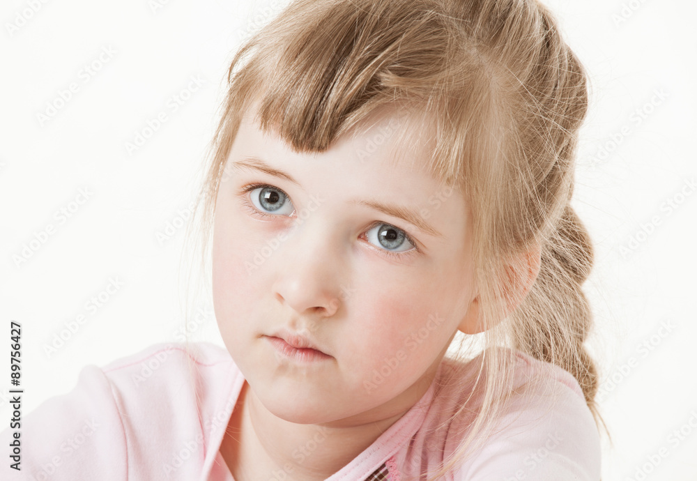 Portrait of a attentive pretty little girl Portrait of a attentive pretty little girl