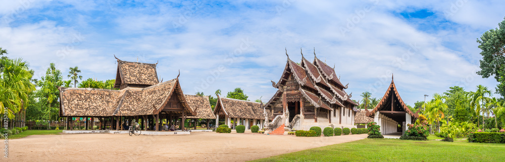 Wat Ton Kain, Old temple made from wood  in Chiang Mai Thailand.