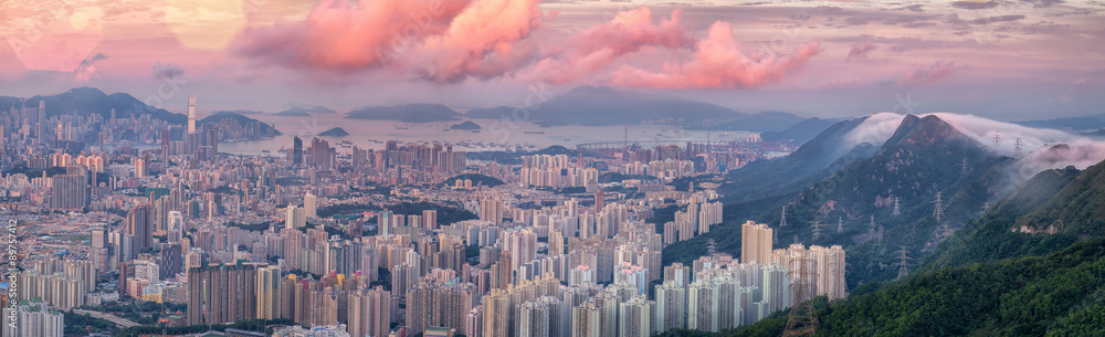 Fototapeta premium Landscape for Hong kong city