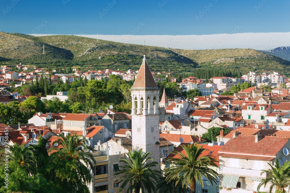 Fototapeta premium Tower of Venetian church from Trogir, Croatia