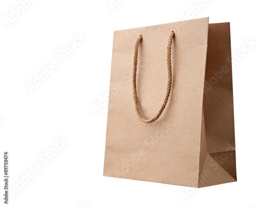 Brown shopping bag.