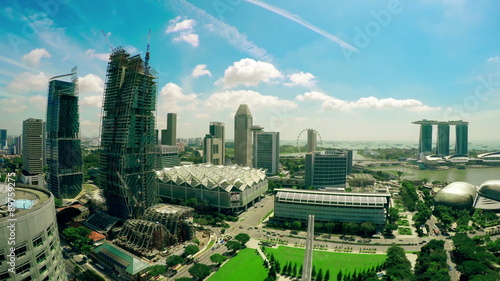 Singapore center city panorama static camera view