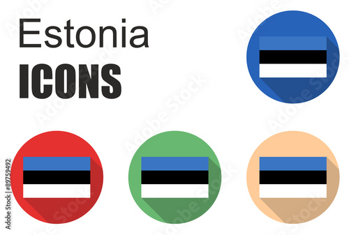 Free Download set flat icons estonia - GFXLoad