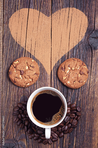 Coffee, cookies and heart © Sasajo