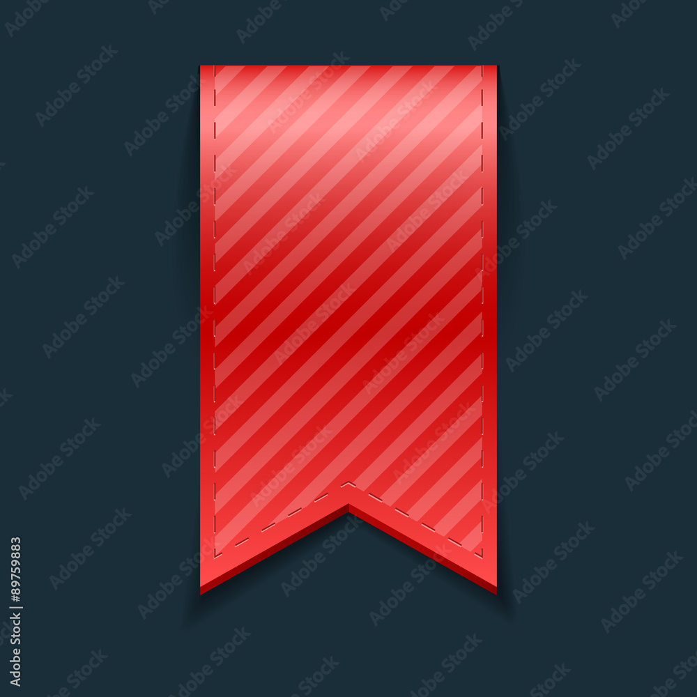 Isolated red bookmark, vector illustration