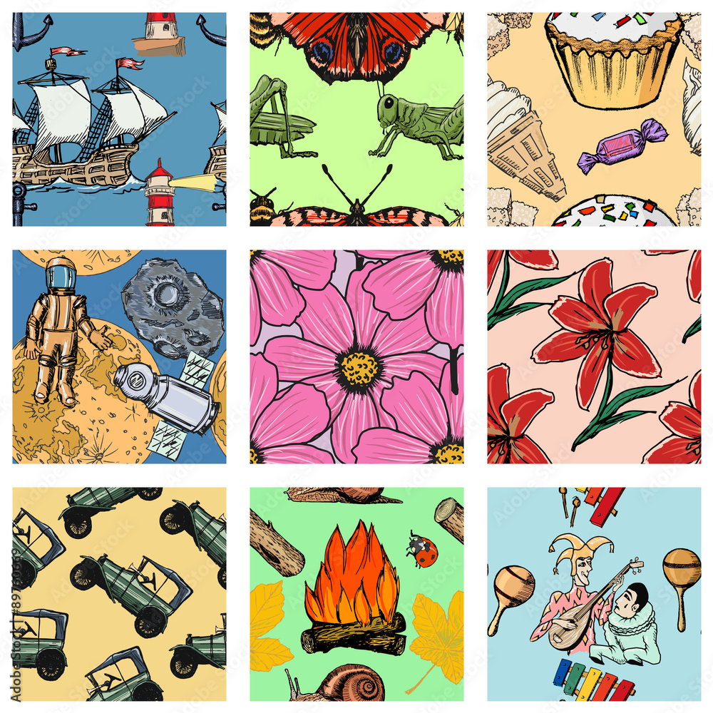 Obraz premium seamless patterns