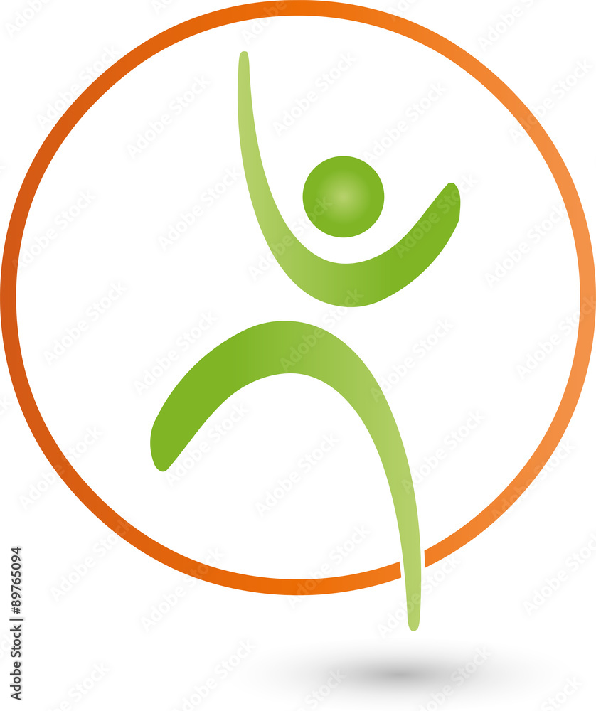 Fototapeta premium Mensch, Sport, Fitness, Sportmedizin, Logo