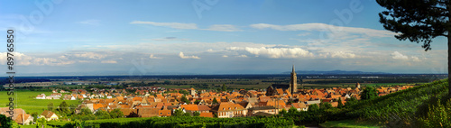 Wallpaper Mural Beautiful colorful sunset over alsacien village Dambach-la-Ville Torontodigital.ca