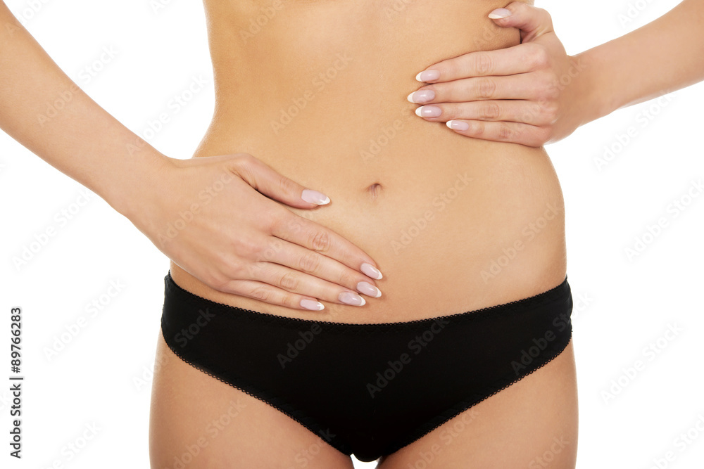 Young woman belly