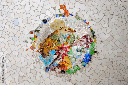 Particular of Parc Güell in Barcelona