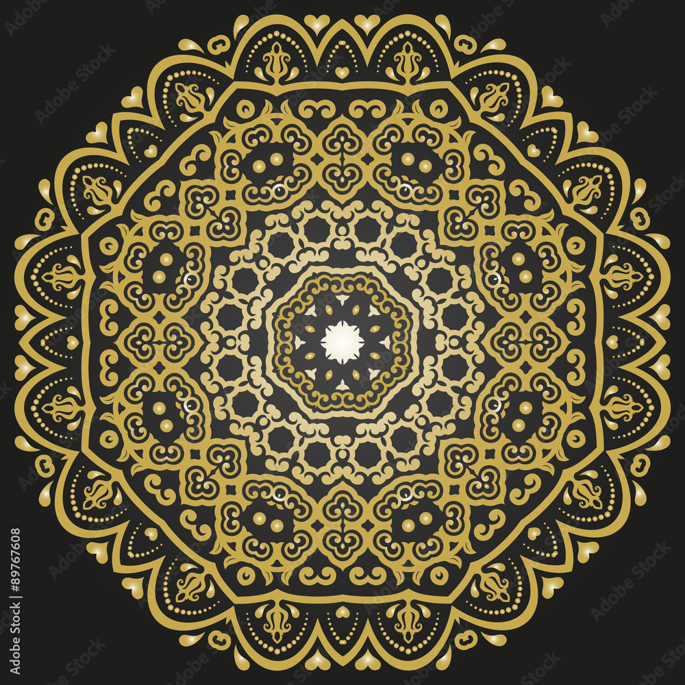 Damask Vector Oriental Pattern