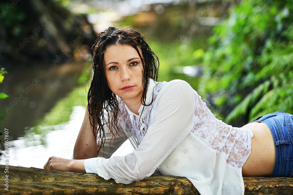Glamour portrait of beautiful woman Glamour portrait of beautiful woman
