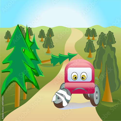 The accident with the machine