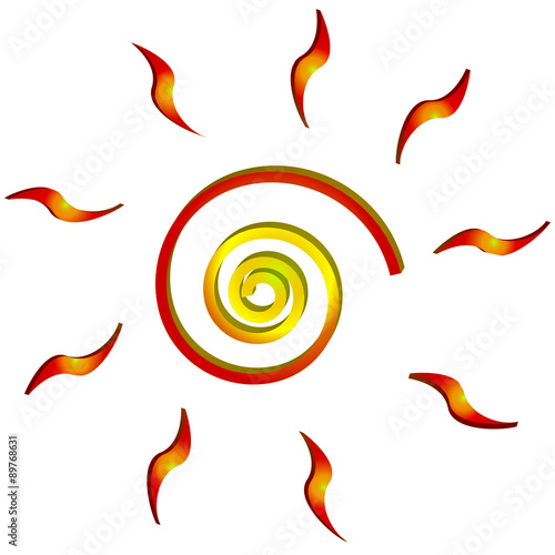 Sun abstract symbol