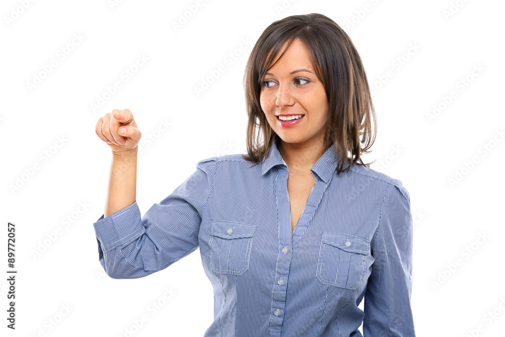 Businesswoman pointing Businesswoman pointing