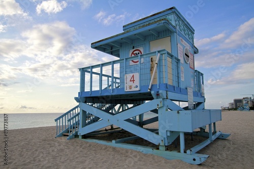 South Beach Art deco Lifeguard posts