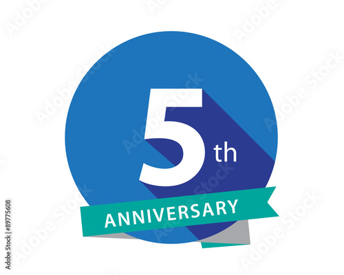 5 Anniversary Blue Circle Logo