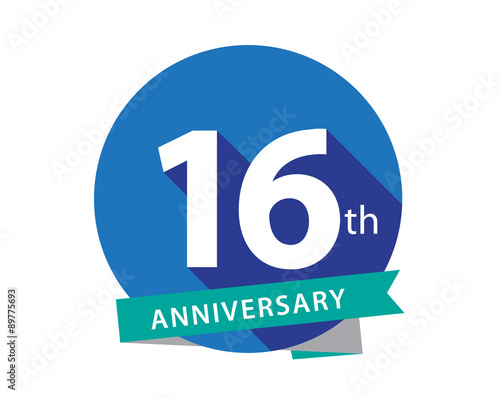 16 Anniversary Blue Circle Logo
