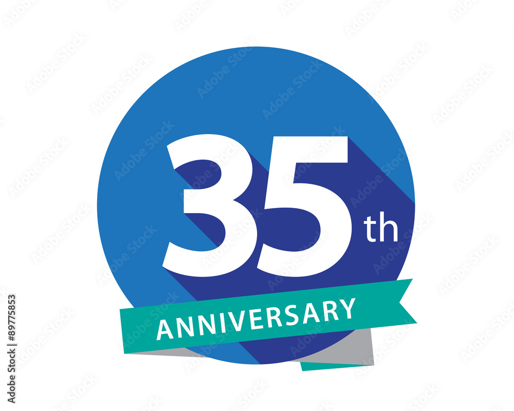 35 Anniversary Blue Circle Logo 35 Anniversary Blue Circle Logo