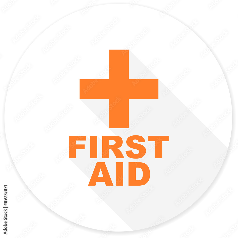 Fototapeta premium first aid flat design modern icon