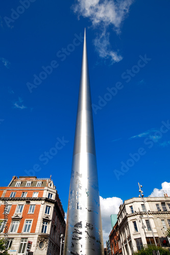 The Spire of Dublin also known as Spike is a large, 121.2 metres tall stainless steel pin-like monument located on the O'Connell Street in Dublin, Ireland photo