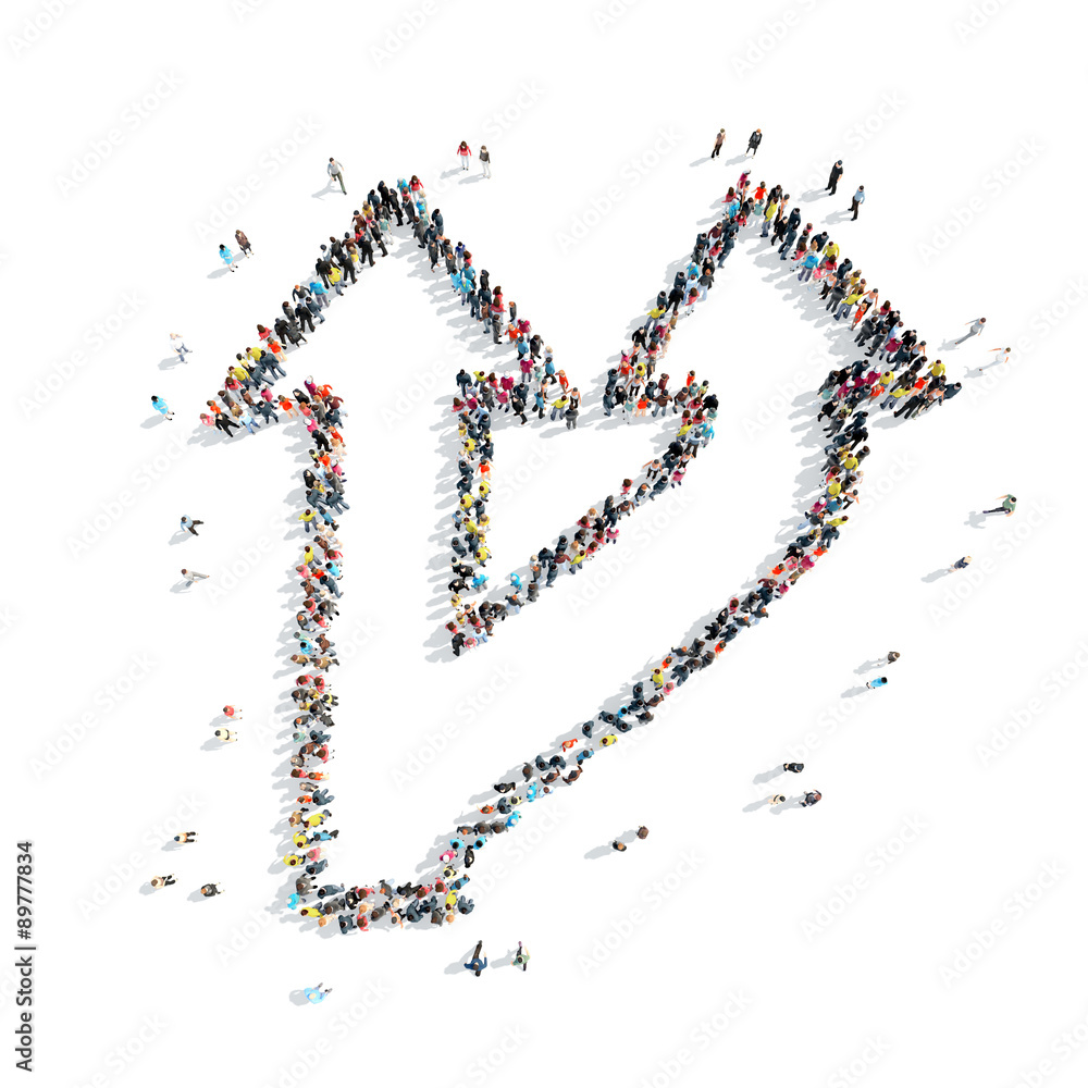 people shape arrow cartoon people shape arrow cartoon