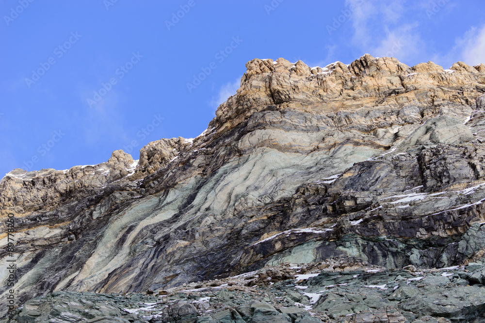 Stratificazione geologica - Monte Furggen - Valle d'Aosta