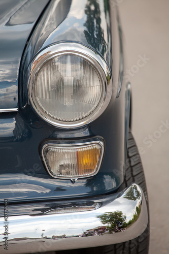Close up detail of a vintage car © dechevm