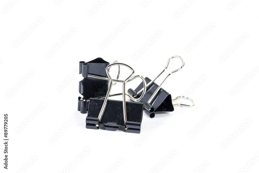 black paper clips