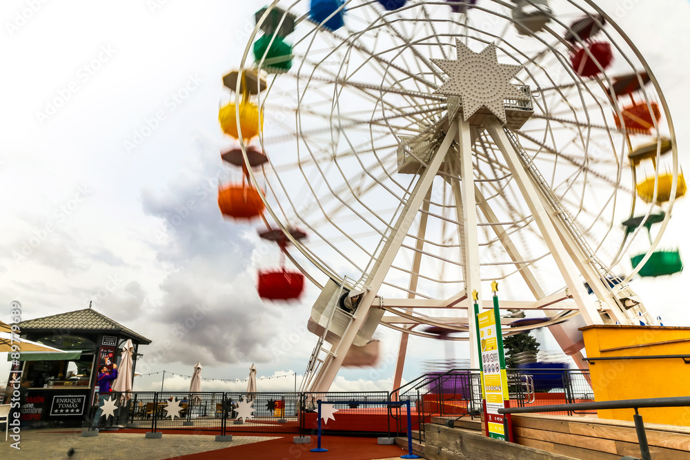 Barcelona Tibidabo Amusement Park and the wheel