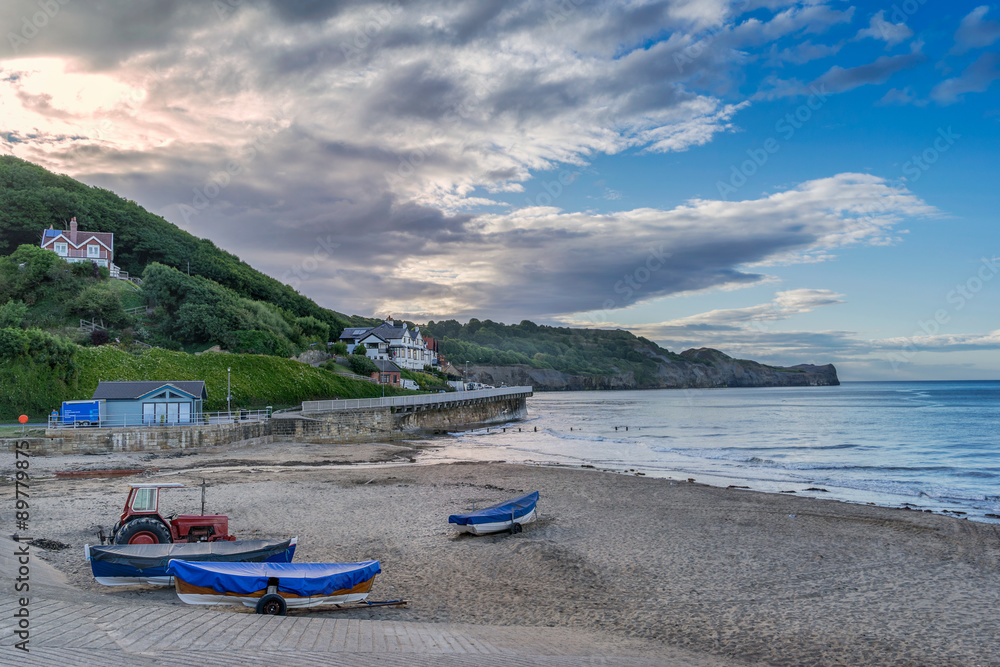 The beach at Sandsend in north Yorkshire