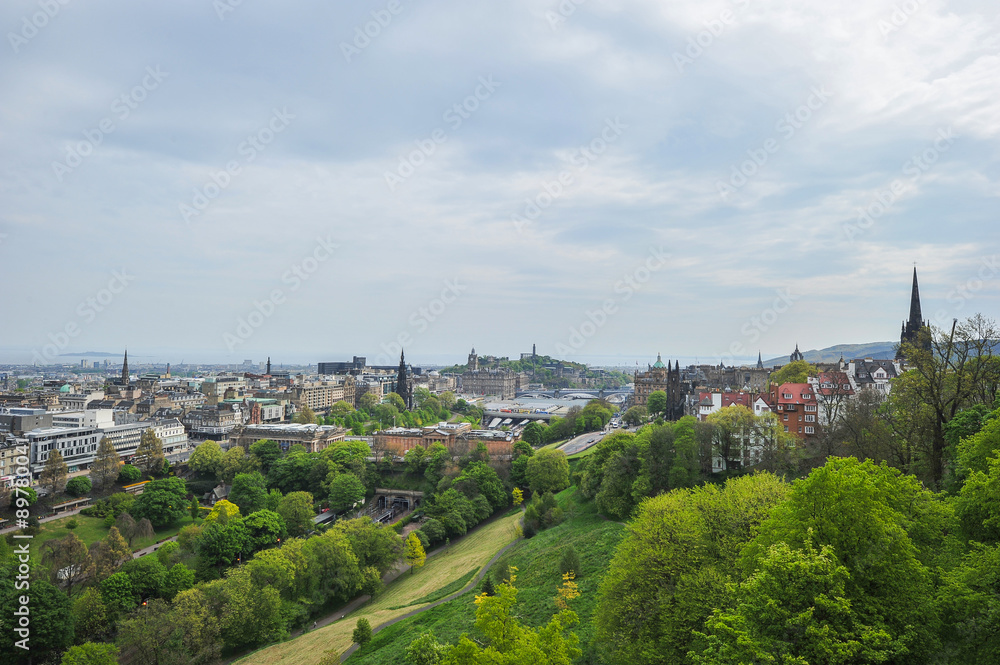 Skyline View of the  Edinburgh city, Scotland