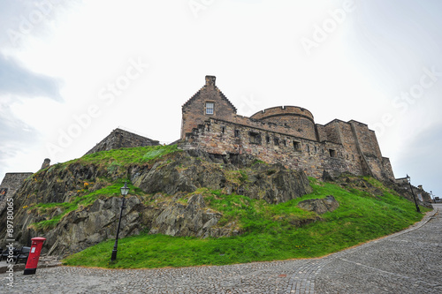Edinburgh Castle on Castle Rock in Edinburgh, Scotland 