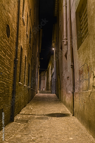 dark alley in the old town