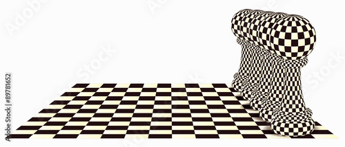 Abstract  background with a  chess pawn, vector 