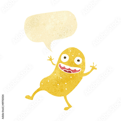 cartoon potato with speech bubble