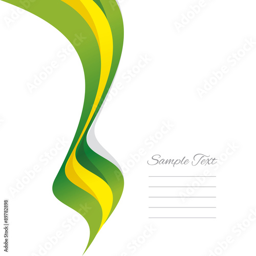 Abstract Brazilian left ribbon vector