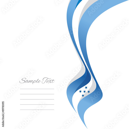 Abstract Honduras right ribbon vector