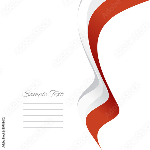 Abstract Polish right ribbon vector