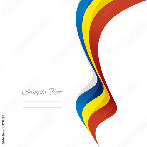 Abstract Romanian right ribbon vector